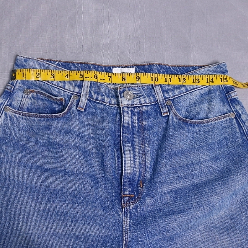 HUDSON Women's Zoeey Hig Rise Lace Up Straight Crop Jean Size 30 - Picture 4 of 9